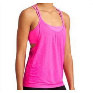 NWT Athleta 2in1 Medium Support Tank size XS -mesh energize -